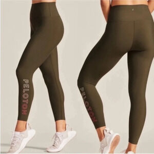 PELOTON Cadence Olive Atheleisure Green Full Length Leggings